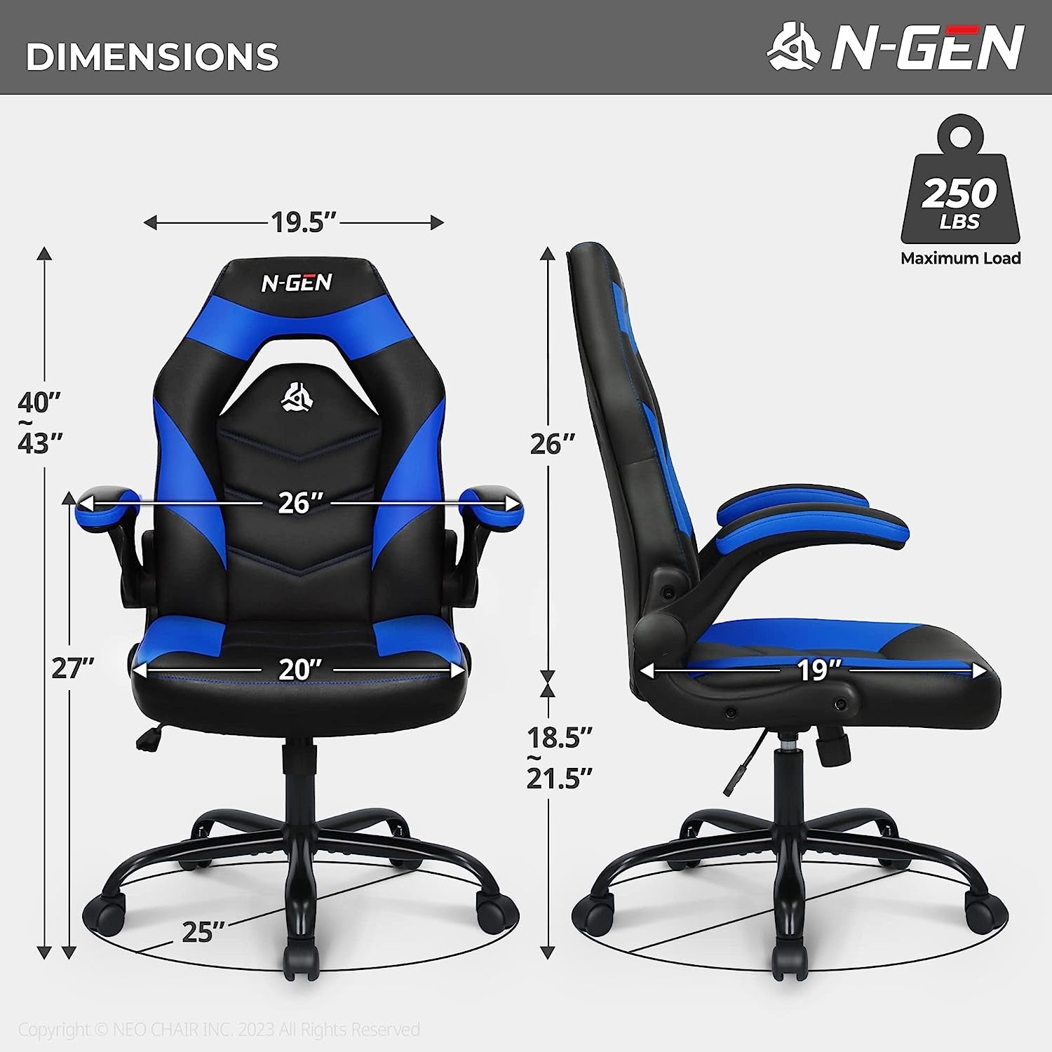 N-GEN Video Gaming Computer Chair Ergonomic Office Chair Desk Chair wi – NK  Premier Shop