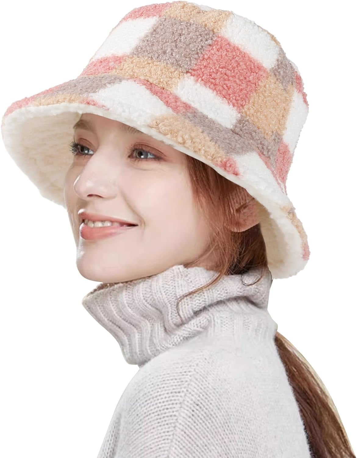 Winter Fluffy Faux Fur Plush Warm Hats Cute Fuzzy Bucket Hat for Women NK Premier Shop